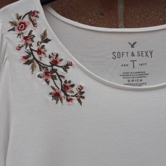 Balloon sleeve boho blouse Soft & Sexy size Small nwot Summer/spring - Picture 3 of 4